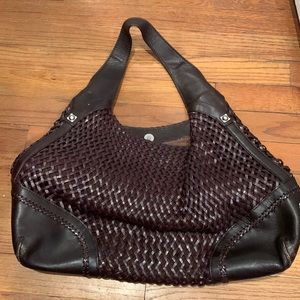 Maxx Leather Woven Handbsg
